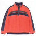 Felpa da uomo con collo con zip Fat Face, maglione grande, cotone color block arancione