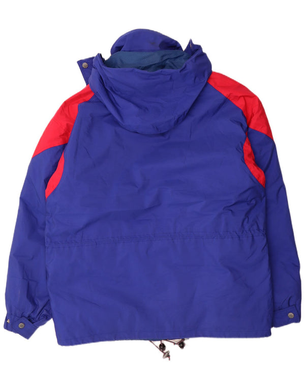 Giacca da sci imbottita con cappuccio Gore-Tex da uomo Geo Spirit IT 52 XL Blu Colourblock