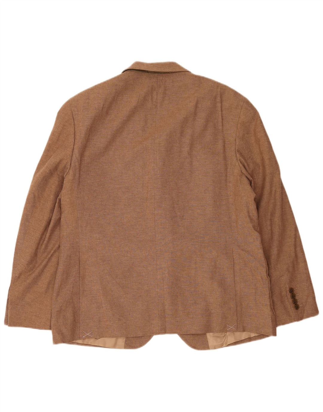 Giacca blazer a 2 bottoni Marks & Spencer da uomo UK 44 XL lino marrone