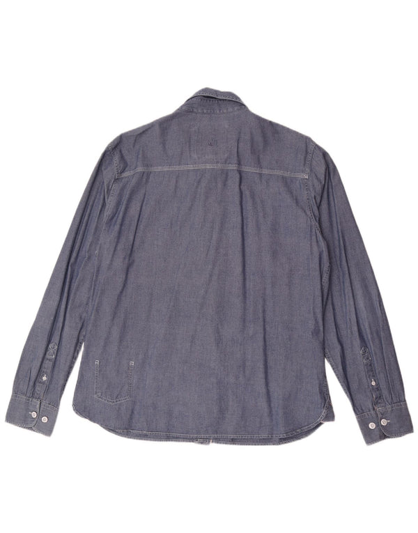 Camicia da uomo Fat Face Large in cotone blu