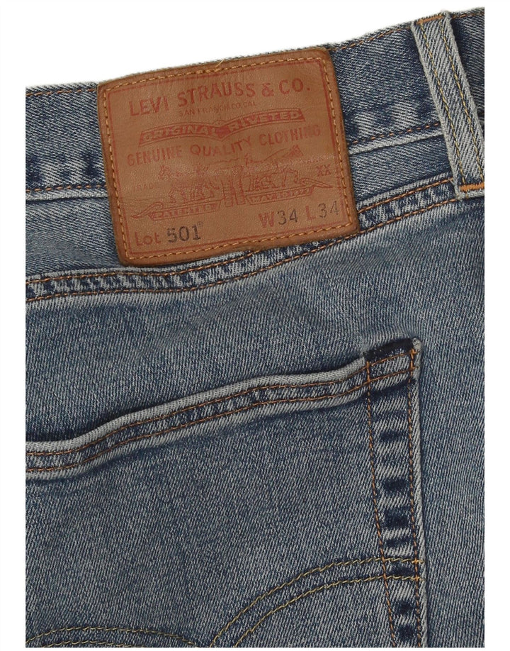 Levi's Uomo 501 Jeans dritti W34 L34 Blu