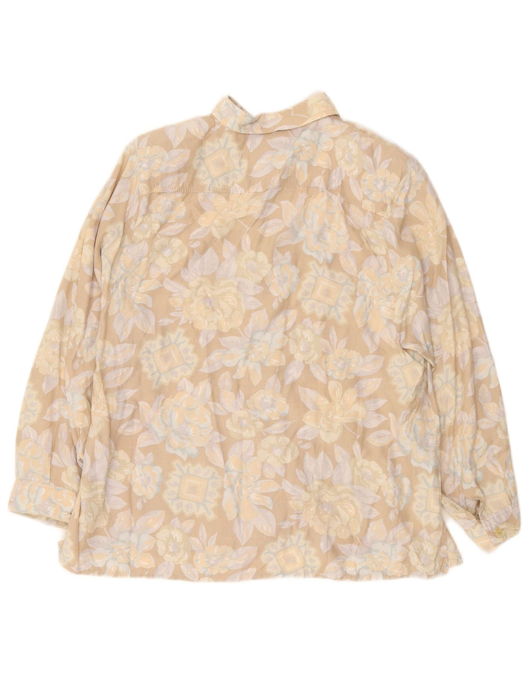 Camicia da donna Columbus UK 14 grande floreale beige