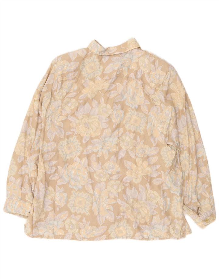 Camicia da donna Columbus UK 14 grande floreale beige