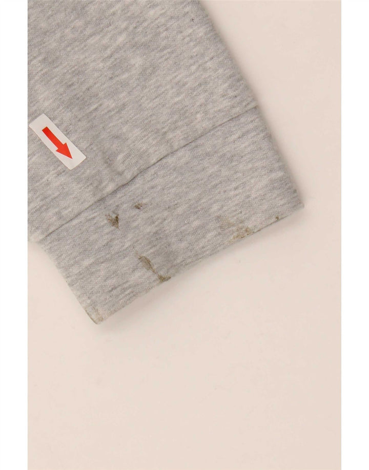 Felpa con cappuccio e zip da uomo Puma XL in cotone grigio