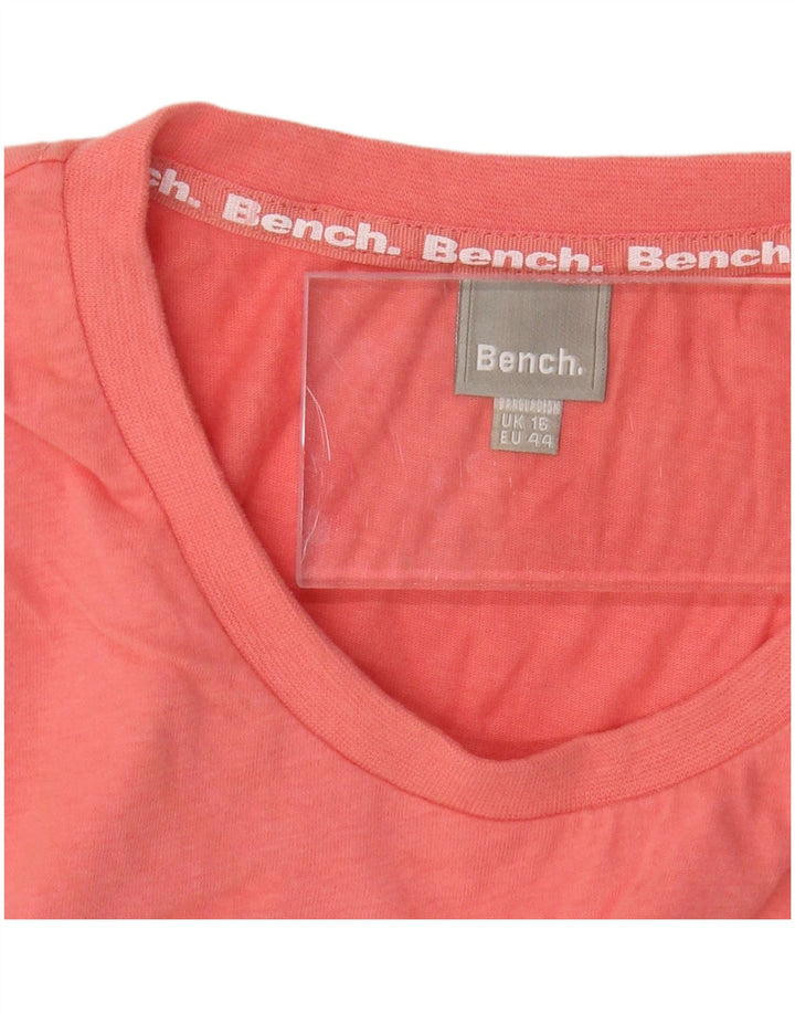 T-shirt grafica da donna BENCH Top UK 16 grande rosa
