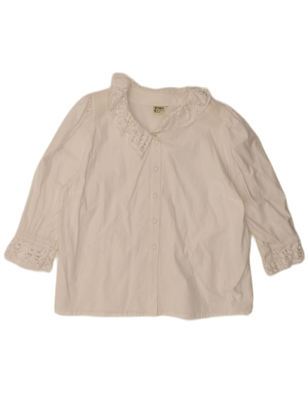 Camicetta da donna con maniche a 3/4 Distler EU 48 2XL Bianca