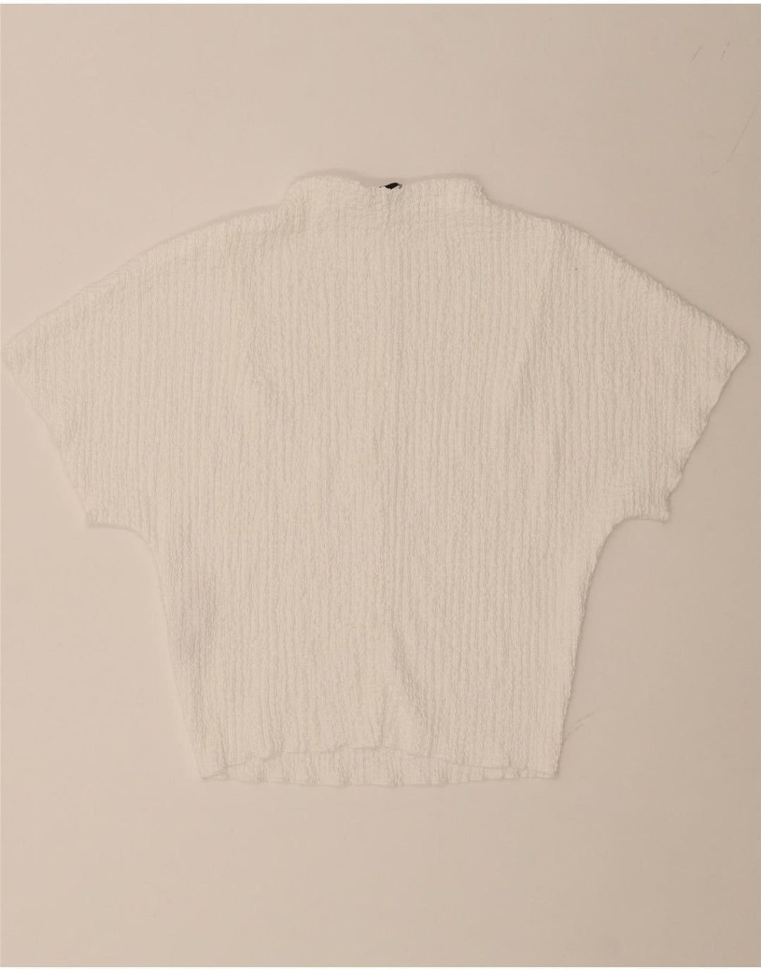 ZARA Womens Blouse Top UK 10 Small White Polyester Vintage Zara and Second-Hand Zara from Messina Hembry 