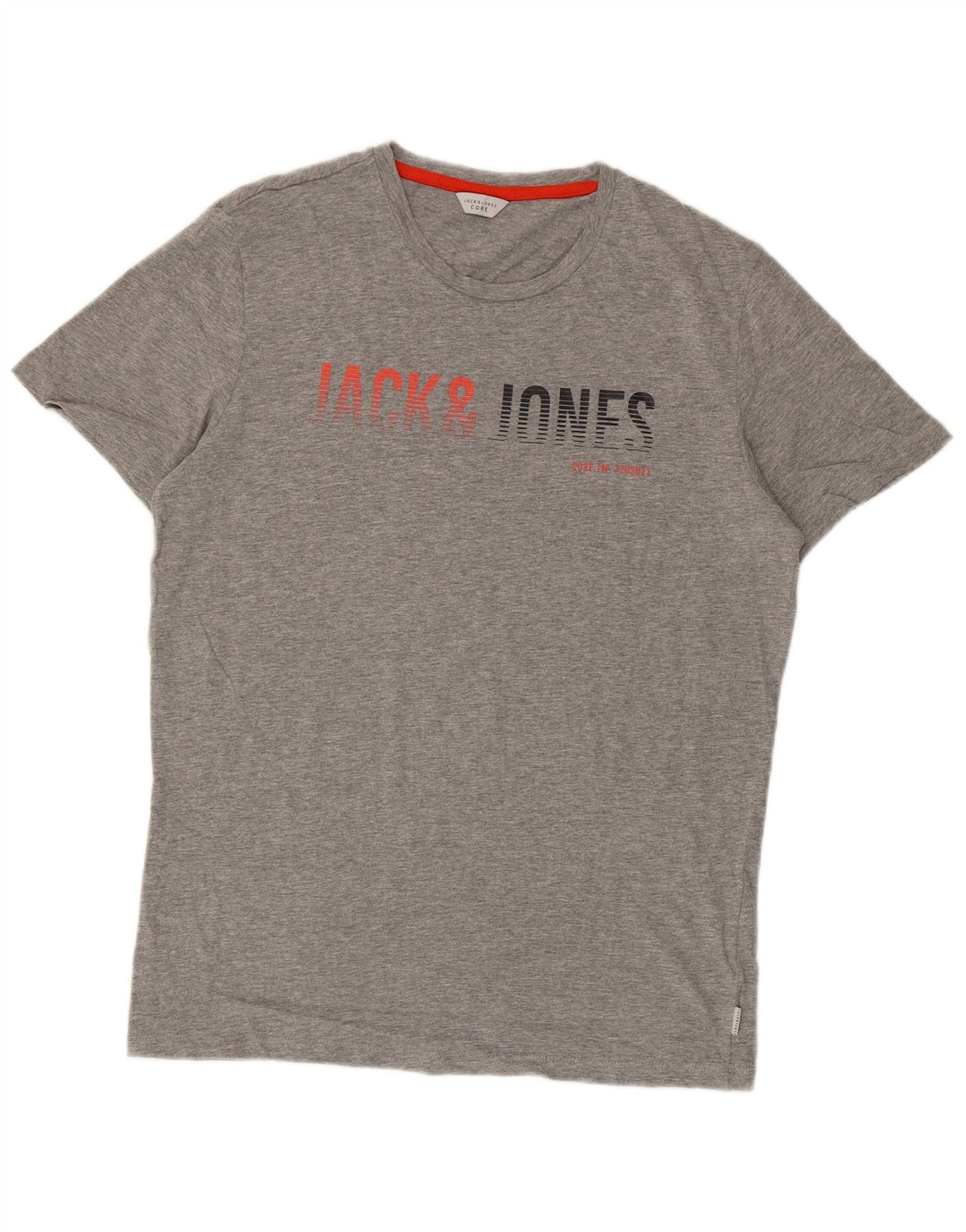 Jack & Jones T-shirt grafica Core da uomo in cotone grigio medio