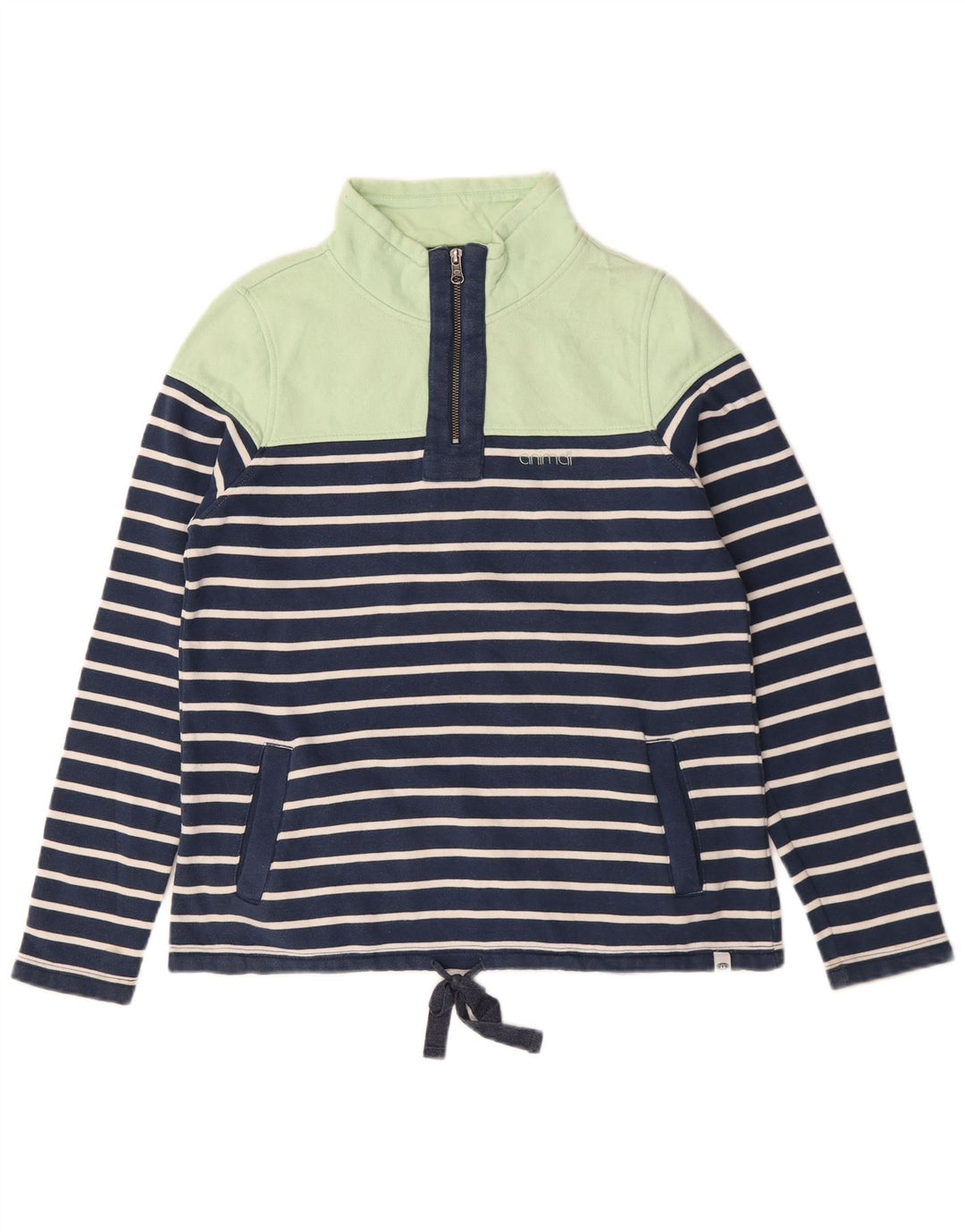Felpa oversize da donna Animal UK 10 Small Blu Navy a righe