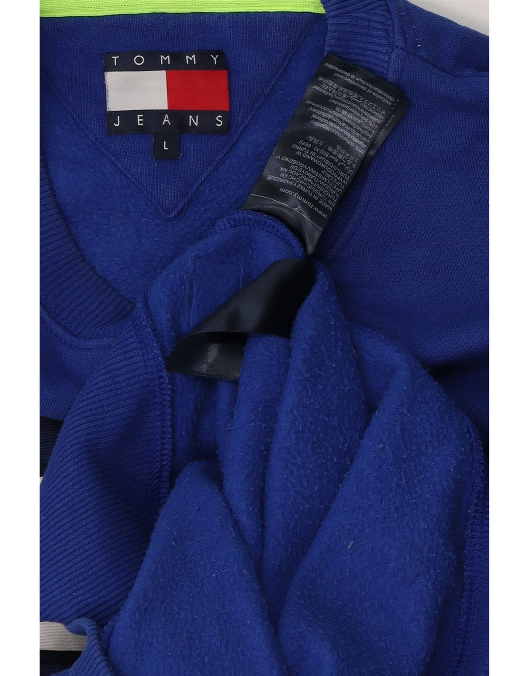 Tommy Hilfiger Uomo Felpa grafica Maglione Grande Cotone Blu
