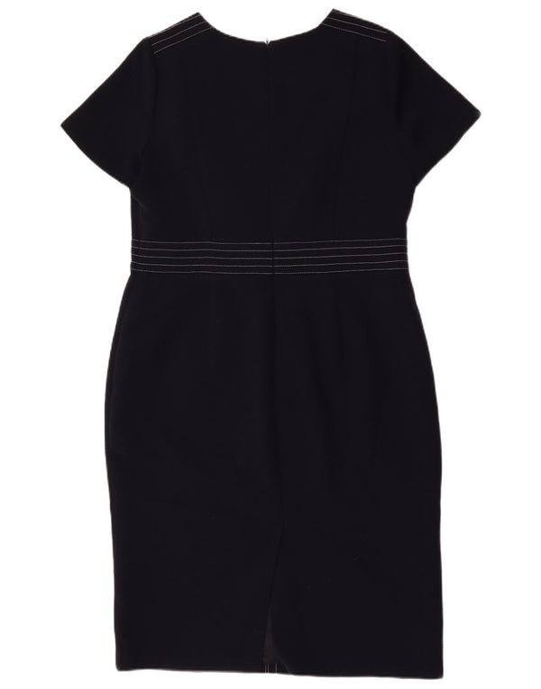 Abito tubino da donna Marks & Spencer UK 16 grande poliestere blu navy