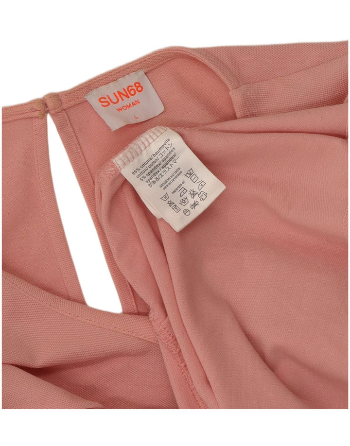 Camicetta da donna Sun68 Top UK 14 grande cotone rosa