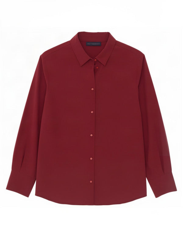 Camicia Donna Trussardi IT 46 Large Bordeaux In Seta