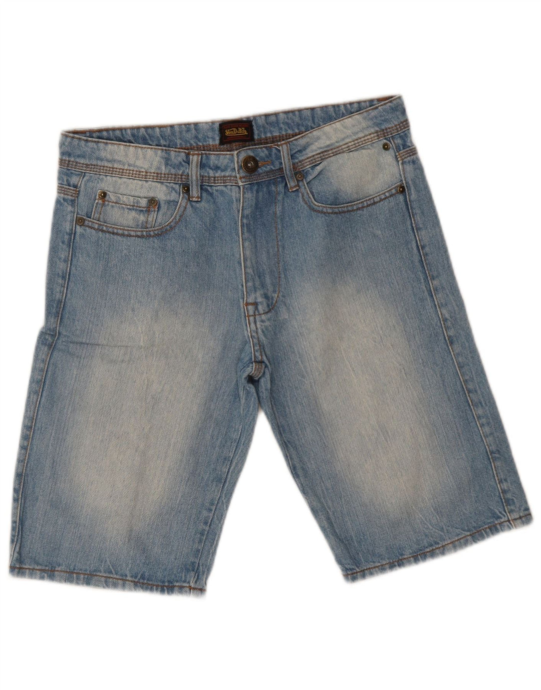 Pantaloncini di jeans da uomo Von Dutch W30 cotone blu medio