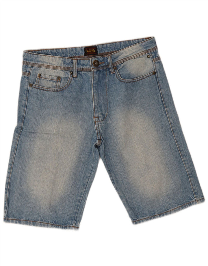 Pantaloncini di jeans da uomo Von Dutch W30 cotone blu medio