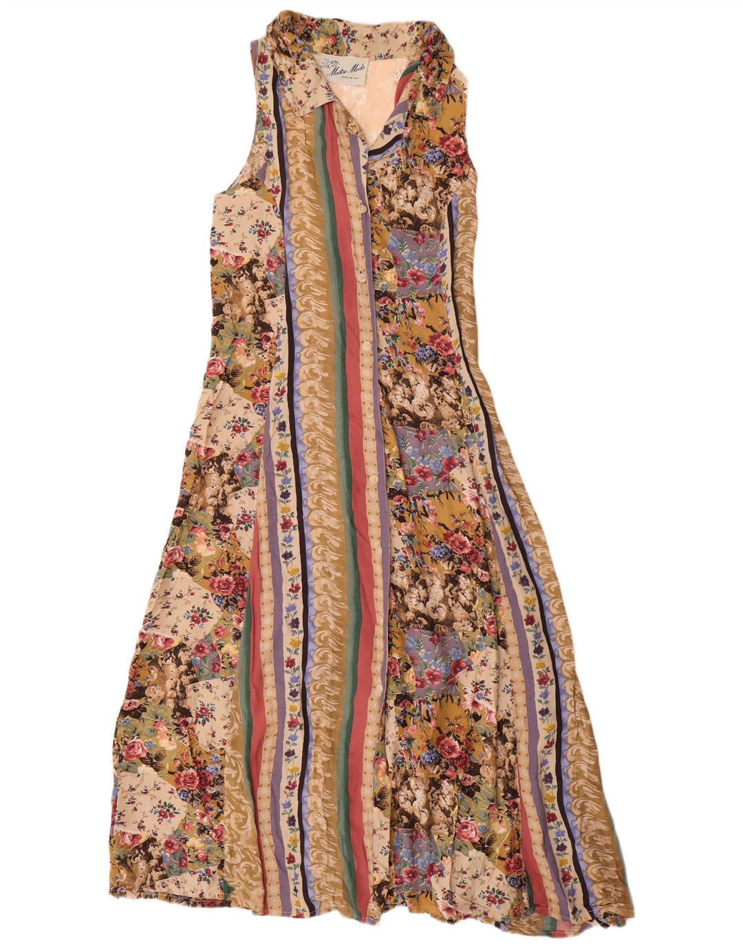 Abito camicia da donna MASTRO MODA UK 12 Medio multicolore floreale