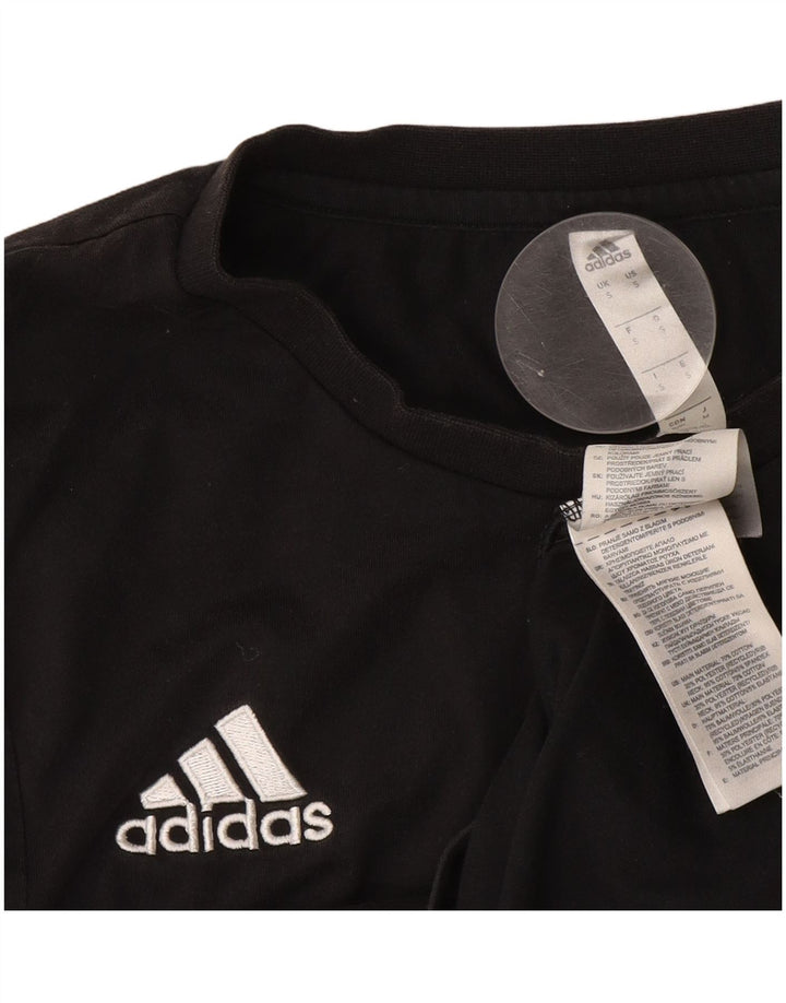 T-shirt Adidas Climalite da uomo piccola in cotone nero