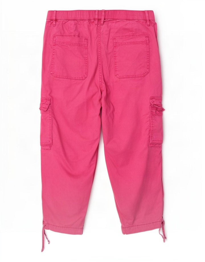 Pantaloni Cargo Capri da donna Marks & Spencer UK 12 Medium W30 L22 Rosa