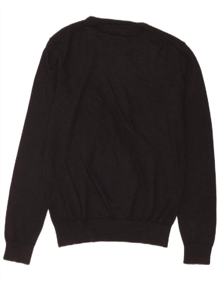 Maglione maglione girocollo da uomo Zara in lana nera media