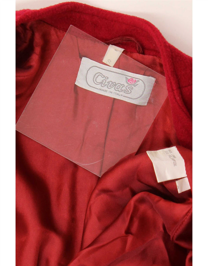 Cappotto a mantella aperta da donna Civas UK 10 piccolo in lana rossa