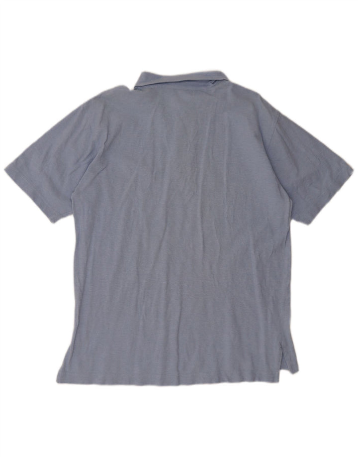 Polo da uomo Henry Cottons grande in cotone blu