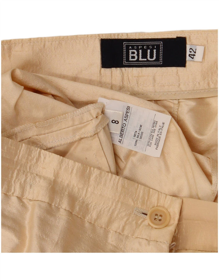Pantaloni chino slim da donna Aspesi IT 42 medio W30 L29 Beige Seta