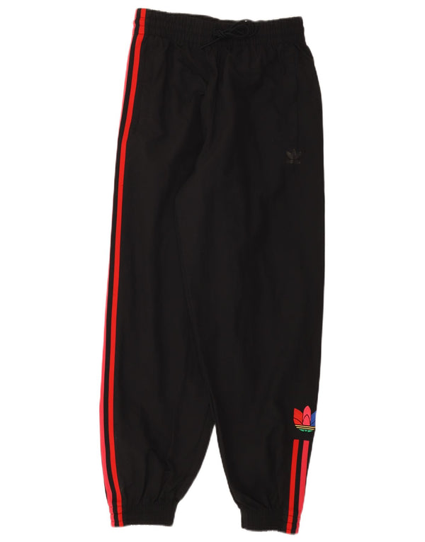 Pantaloni da tuta con grafica Adidas da donna Joggers UK 10 Small Nero