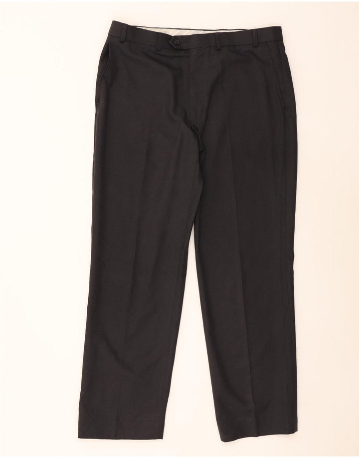 Pantaloni da abito dritti su misura da uomo Marks & Spencer W36 L31 grigi