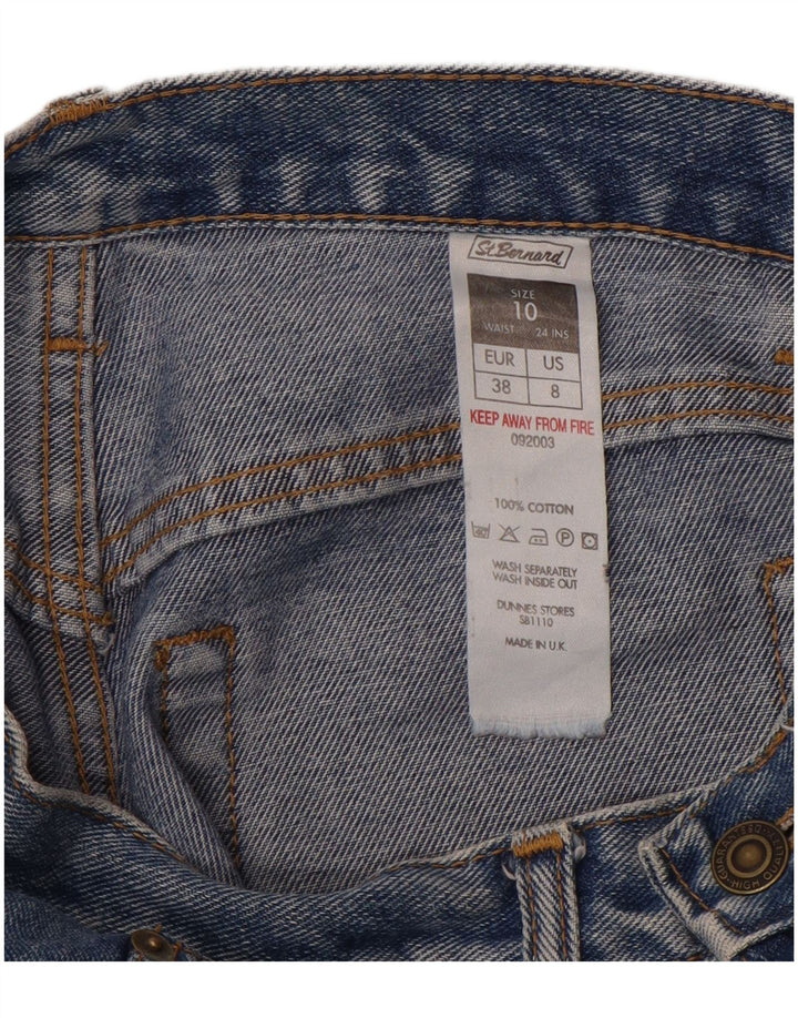 ST. Jeans dritti a vita alta da donna BERNARD UK 10 piccoli W26 L30 blu