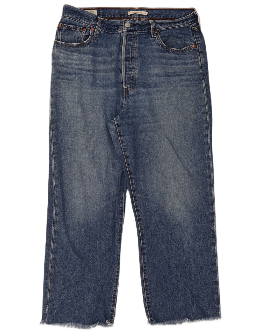 Jeans dritti Ribcage da donna Levi's W32 L29 cotone blu