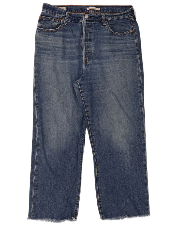 Jeans dritti Ribcage da donna Levi's W32 L29 cotone blu