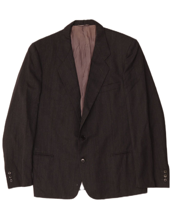 Giacca blazer da uomo a 2 bottoni Yves Saint Laurent IT 52 XL a righe grigie