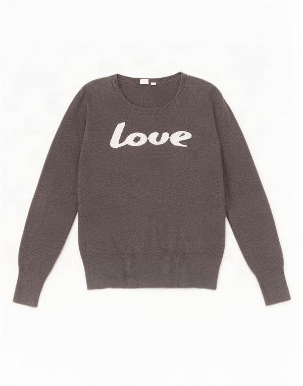 Maglione Gap da donna con scollo a barca con grafica UK 6 XS Grigio