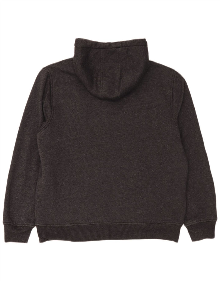 Maglione con cappuccio e zip grafica da uomo Gap in cotone grigio medio