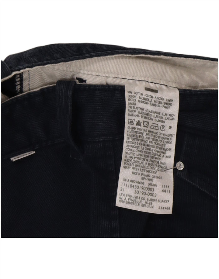 Pantaloncini di velluto a coste da uomo Levi's W31 cotone blu navy medio