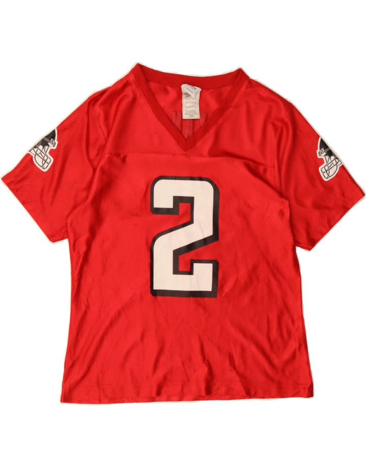 NFL Womens Cleveland Browns Graphic T-Shirt Top UK 14 Medium Red Polyester Vintage NFL and Second-Hand NFL from Messina Hembry 