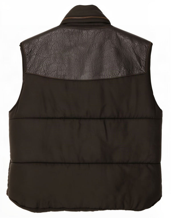 Gilet da uomo in pelle imbottito con grafica Americanino UK 40 grande nero