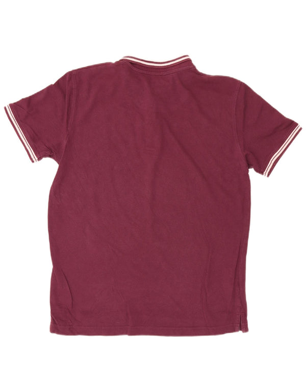Polo da uomo Dack's in cotone bordeaux medio