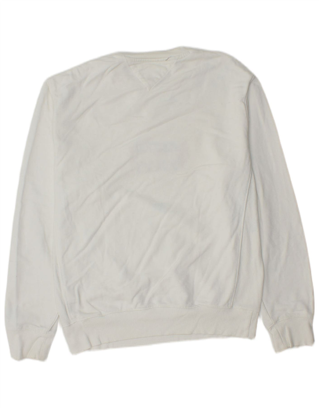 Tommy Hilfiger Felpa grafica da uomo Maglione piccolo cotone bianco