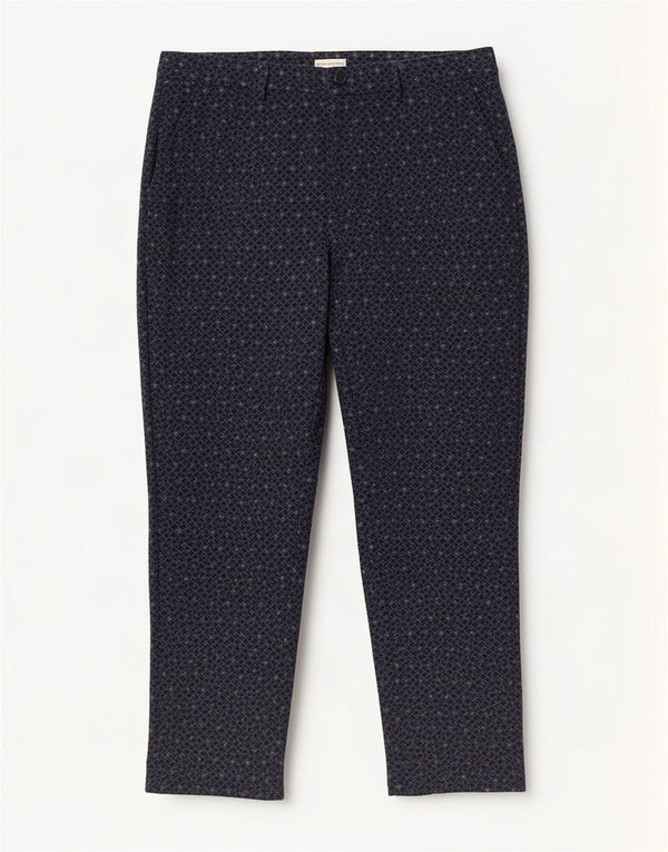 Marks & Spencer Womens Cropped Trousers UK 14 Large W34 L25 Navy Blue