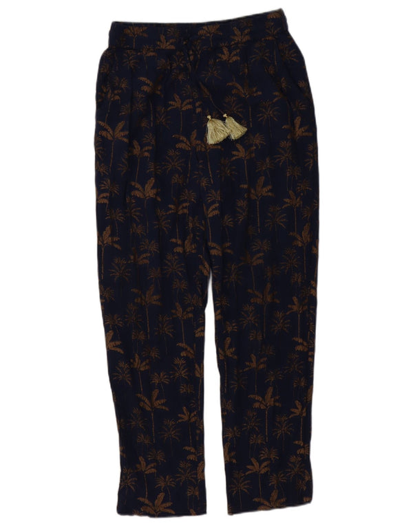 Pantaloni casual affusolati da donna Boden UK 8 piccoli W26 L25 blu navy floreale