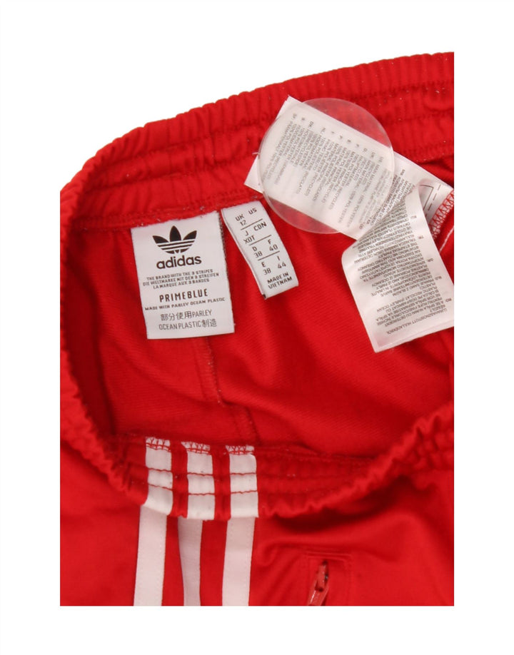 Pantaloni da tuta da donna Adidas UK 12 medio rosso poliestere