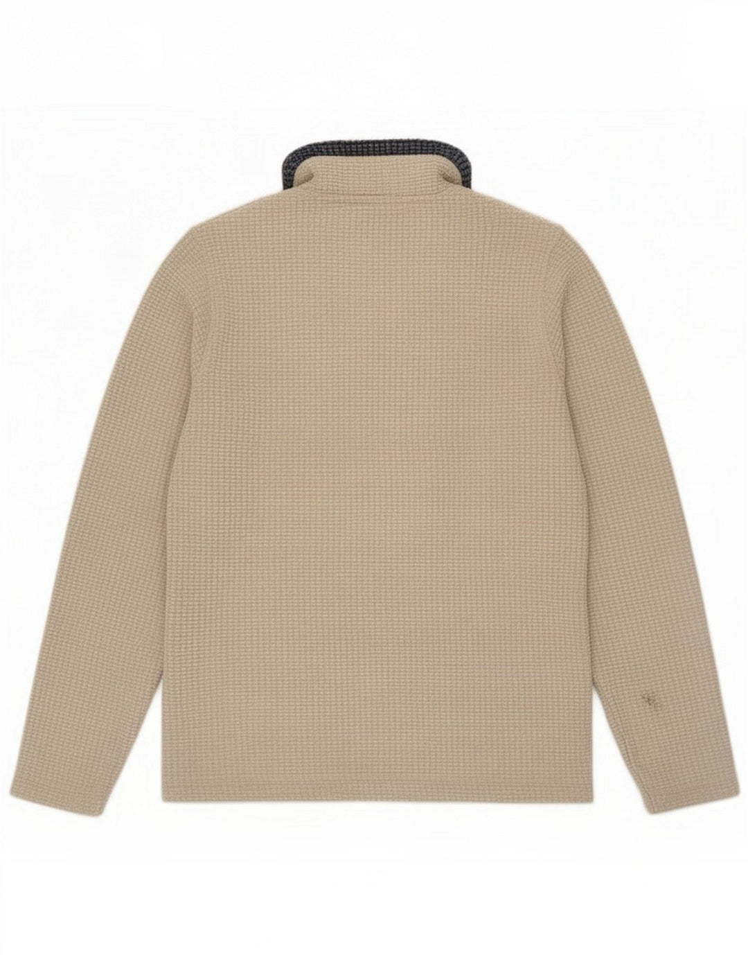 Weird Fish Maglione in pile da uomo con zip e collo, beige medio, poliestere
