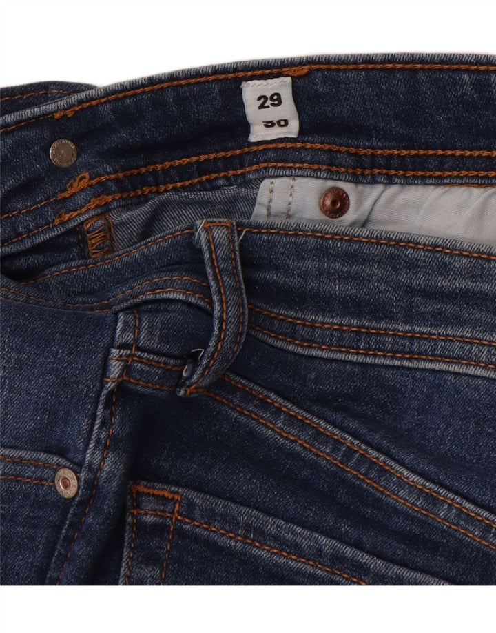 Jack & Jones Uomo GLENN Slim Jeans W29 L30 Cotone Blu
