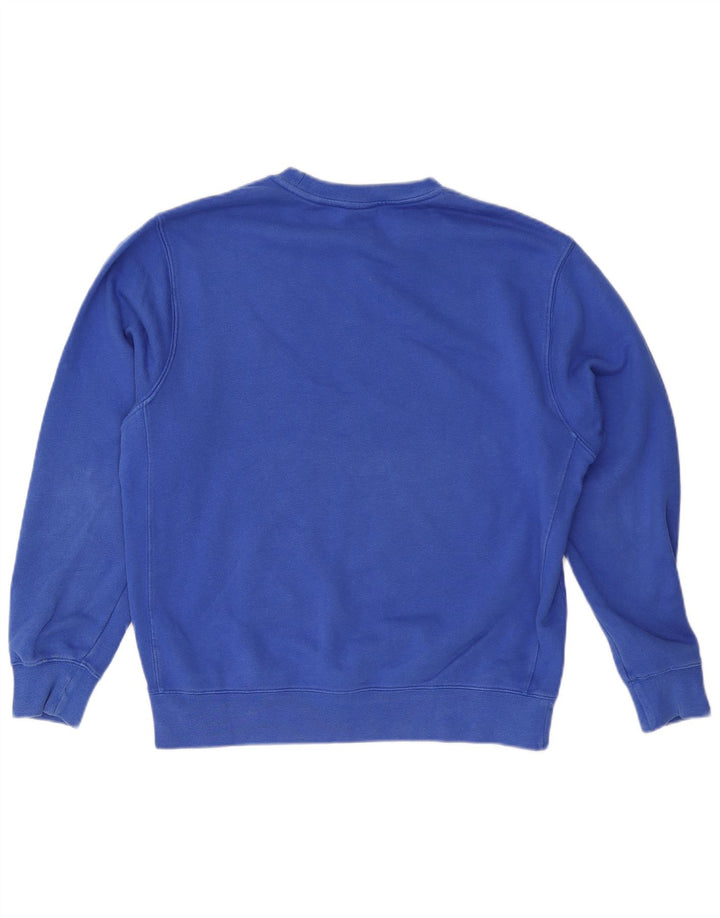 Felpa da uomo NIKE in cotone blu medio