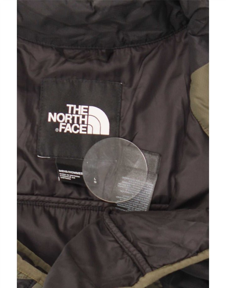Giacca imbottita da uomo The North Face UK 40 Large Khaki Colorblock Nylon