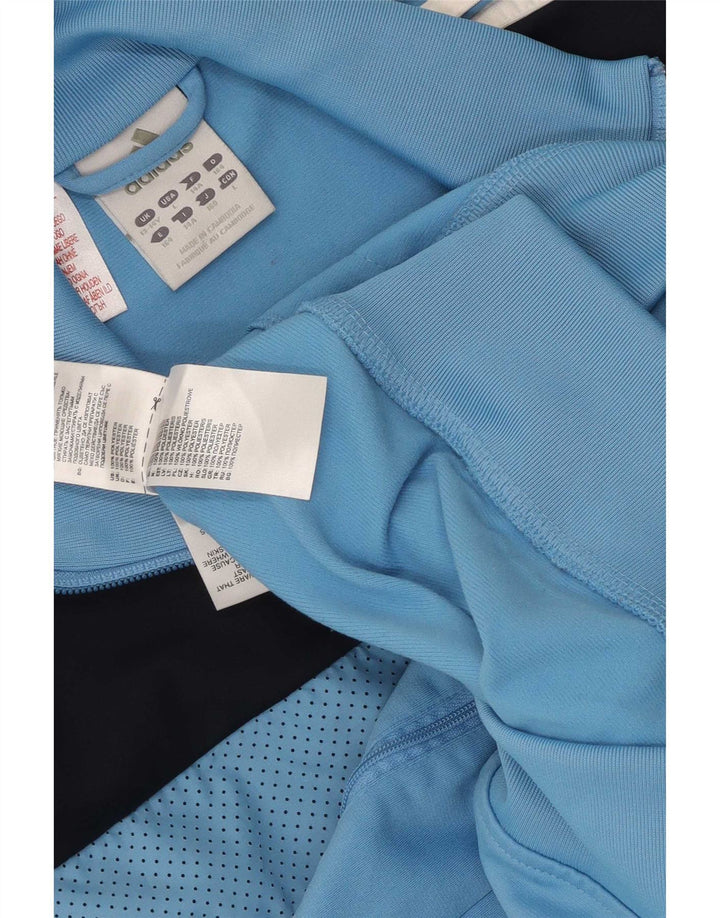 Giacca da tuta da ragazzo Adidas 13-14 anni in poliestere color block blu