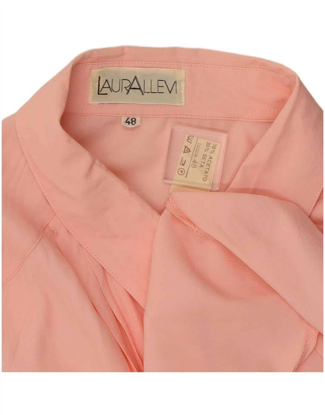 Camicia vintage da donna camicetta IT 48 XL acetato rosa