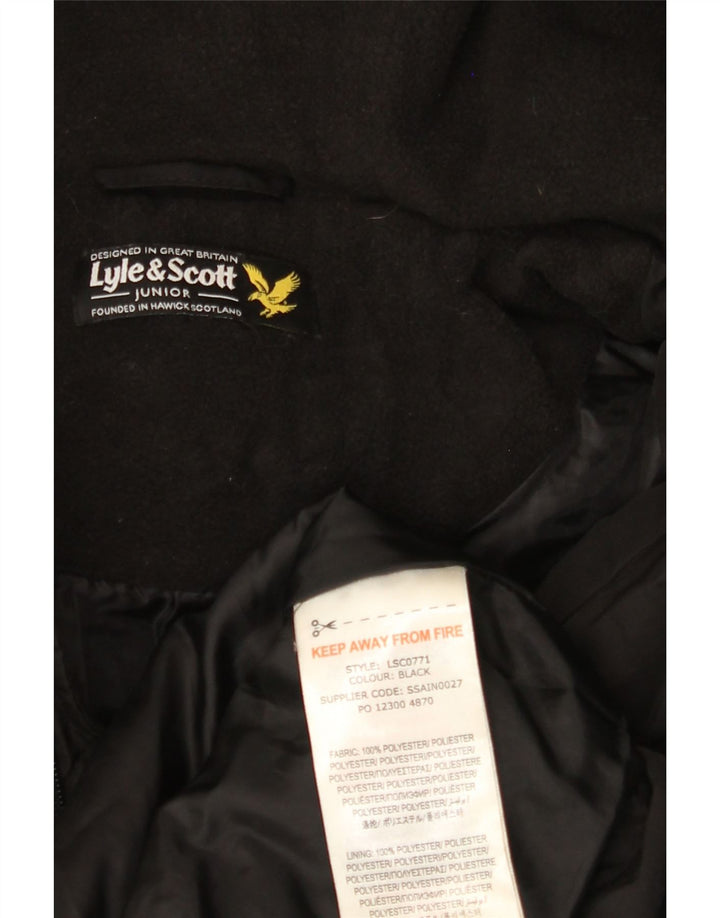 Cappotto imbottito con cappuccio LYLE & SCOTT da bambino 15-16 anni in poliestere nero