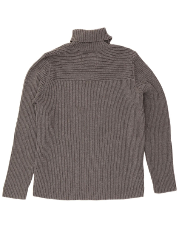 Maglione maglione con collo alto grafico da uomo G-Star XL in cotone grigio